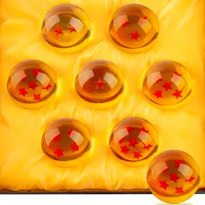 New 7pcs Dragon-pearl 75MM/2.95Inches Large Crystal Acrylic Resin Glass Ball with Gift Box Dragon Transparent Play Balls