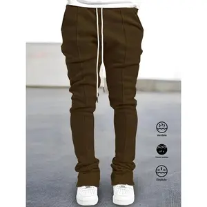 Classic-Design Men’s Flared Pants – Casual Stretch Hip-Hop Style Joggers Made from Soft, Comfortable, Breathable Fabric for Everyday Wear, Weekend Hangouts, and Leisure Activities