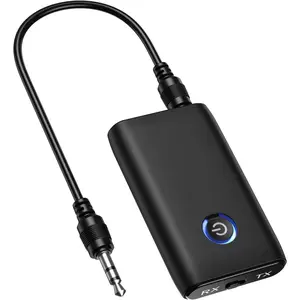 Aux bluetooth adapter for car bluetooth 50 transmitter receiver portable wireless adapter 2in1 aux audio receiver for laptop radio headphones speakers tv
