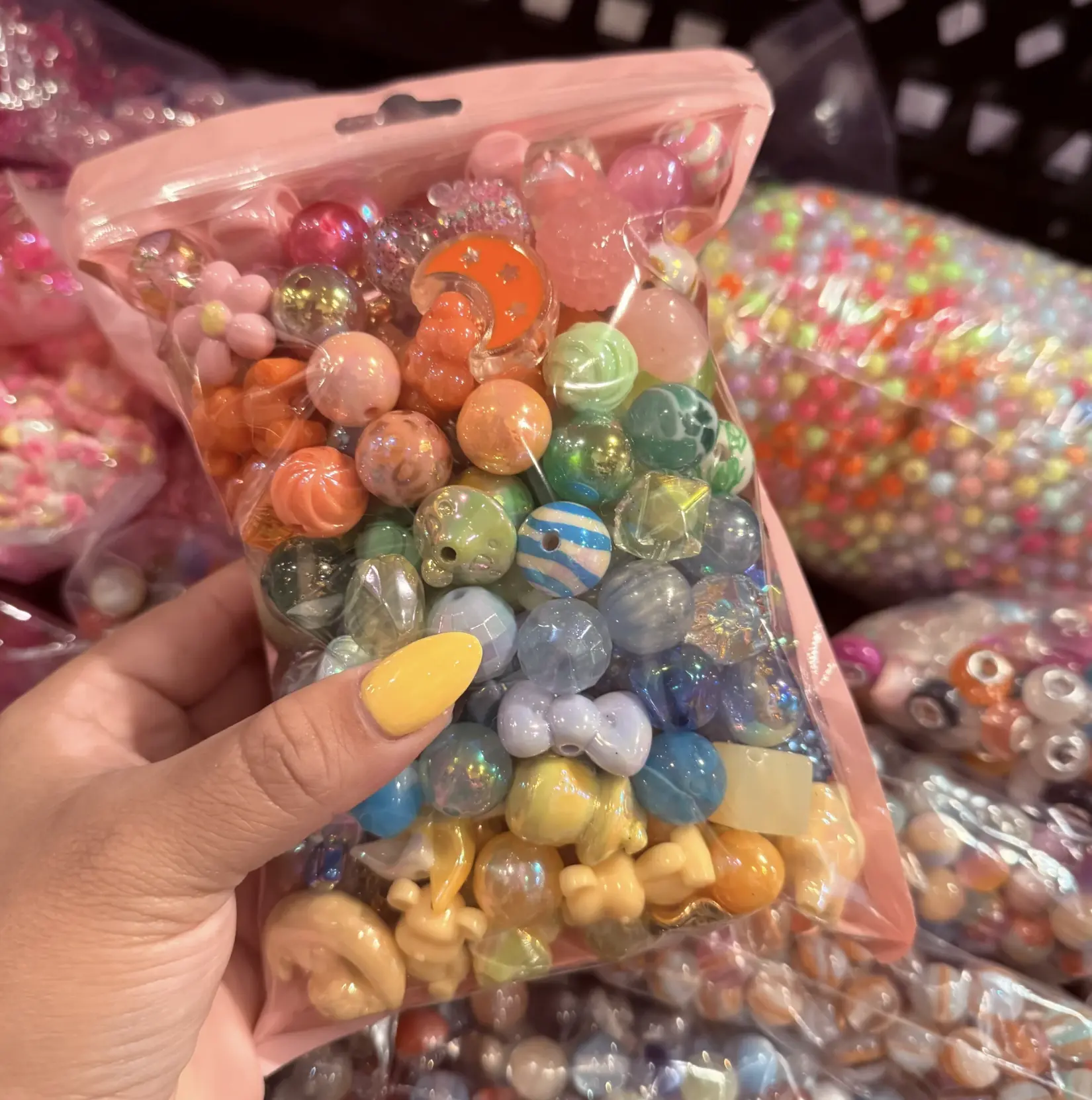 650ML Mixed Bead Bag 3 colors - Assorted Colors and Shapes for Crafting and Jewelry Making