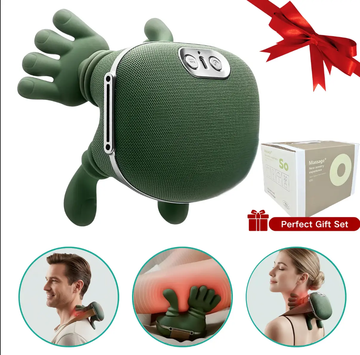 Neck Massager with Heat for Pain Relief, Deep Tissue Shoulder & Back Massager, Shiatsu Neck and Back Massager 2026 (Upgraded Version) - Lightweight, Ideal for Muscle Relaxation After Exercise or Aerobics, Perfect Gift