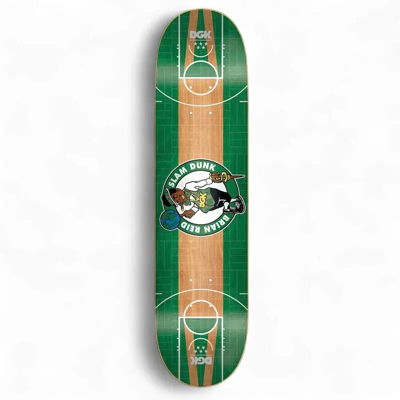 DGK Reid Slam Dunk 2.0 Skateboard Deck - 8.25 in, Themed Art Design (Slam Dunk Art Focused)