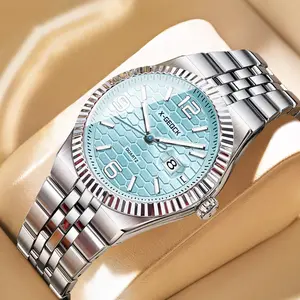 Swiss brand men's watch, honeycomb concept large dial series wristwatch, luminous quartz watch