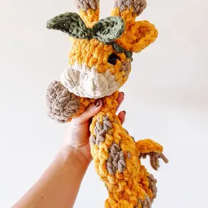 Gentry the Giraffe Baby Snuggler - Handmade Crochet Gift diy crochet