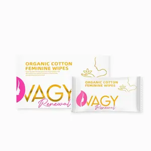Organic Cotton Feminine Wipes Cleansing Aloe