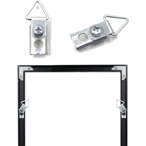 3-Part Frame Hanger for # 11 Profile Metal Picture Frames, Hanging Hardware, 24 Pcs per Pack