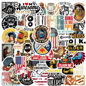 50 PICS   Welder Hard Hat  Mechanic  Stickers for Guitar, Laptops, Hard Hat, Bottles, Vehicles, Windows, Rooms and more~~~