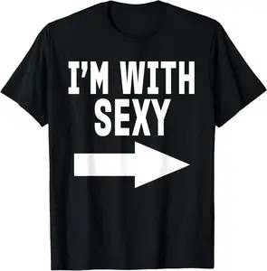 100% Cotton I'm With Sexy Arrow T-Shirt T-Shirt