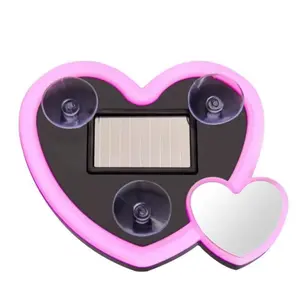 Solar-Powered Car LED Window Decoration, Heart-Shaped Neon Light, Eco-Friendly & Wireless, Perfect for Car Interiors, Ambiance Enhancer