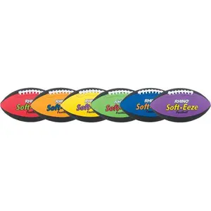 Champion Sports  Champion Sports Rhino Soft-Eeze Footballs - Set of 6