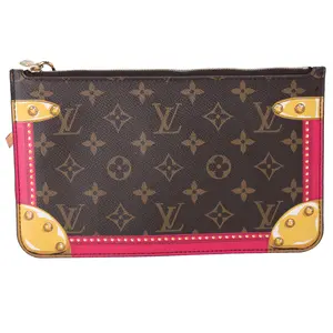 Pre-owned Louis Vuitton Canvas Clutches & Wristlets Neverfull Pouch Multicolor Monogram Summer Trunk Canvas