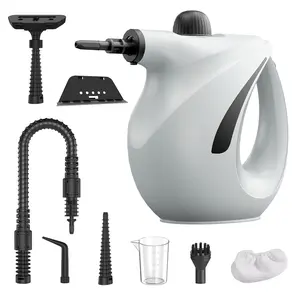 High Pressure Steam Cleaner with Detergent Tank, 1200W Handheld Portable Steamer, Fast Heating Multi-Surface Cleaner for Kitchen Grease, Bathroom, Car Detailing & Grout Cleaning