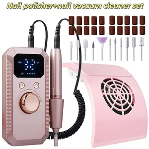 Nail and Pedicure Polisher Tool Set, Rechargeable USB Electric Nail File Kit, 32 Adjustable Settings, Portable Nail Care Tools, Nail Art