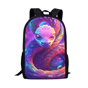 Cool Purple Snake Print Backpack