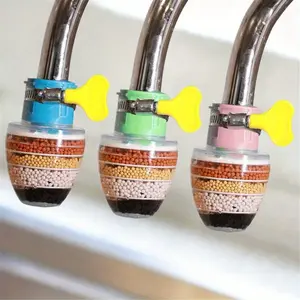 5-layers Purifier Tap Activated Carbon Cleaning Filtration Shower Head Nozzle Filter Water Saving Kitchen Faucet Bubbler Faucet Attachment Faucet Aerator Extender Faucet Aerator Extension