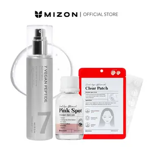 Mizon Acne Care Booster Set – Peptide + AHA/BHA Duo for Pore&Acne Care & Clear, Hydrated Skin, Synergy Set  | Korean skincare