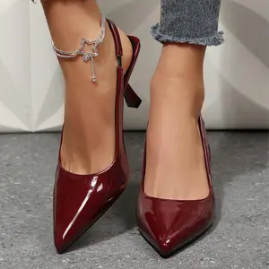Women’s Romantic Slingback Heels Pointed Toe Stiletto Sandals Dress Shoes for Bridesmaids Bride Weddings Party Office Meetings Summer Vibes