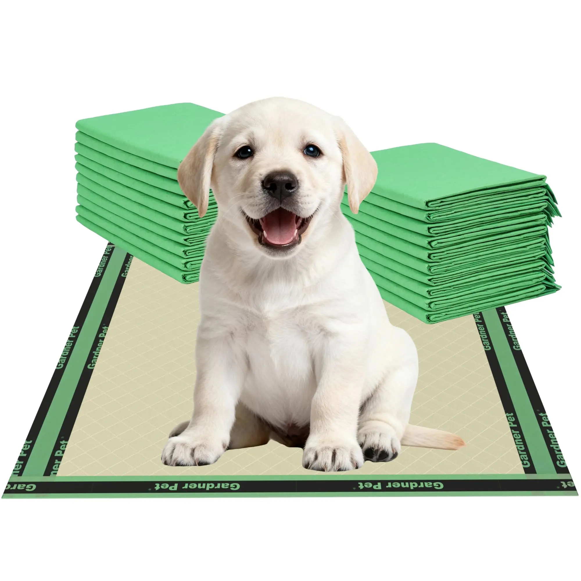 Gardner Pet Disposable Puppy Pads XL, 22" x 22" Dog Pee Pads for Dogs, Super Absorbent & Leak-Proof Full Edge-Wrapping Extra Thick Dog Potty Training Pads (50 Count)