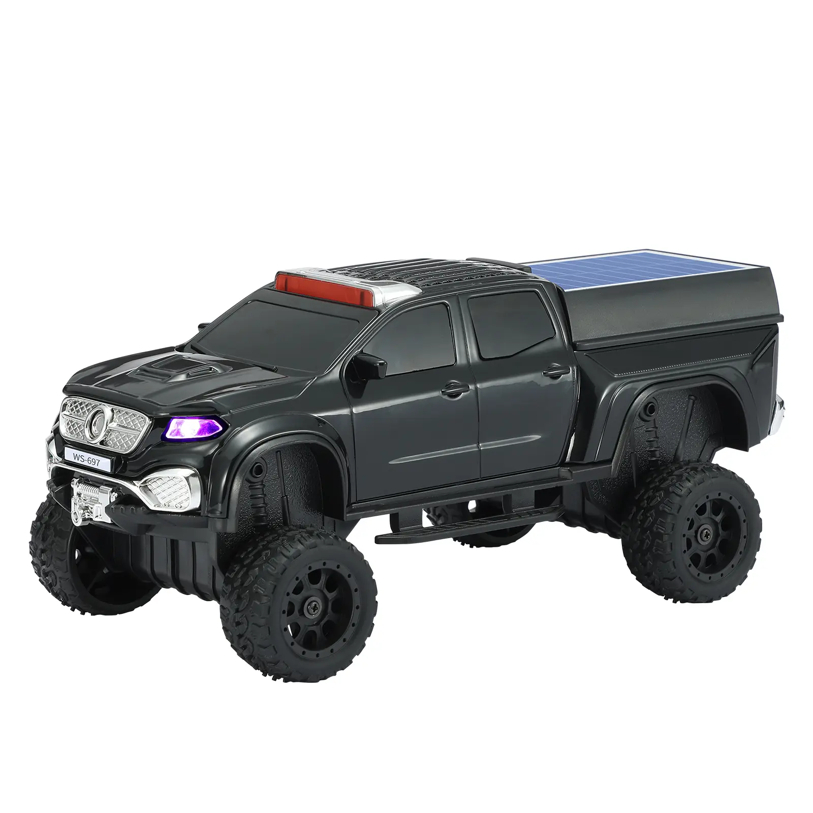 WSTER WS-697 Solar-Powered Car Model Bluetooth Smart Speaker - Portable Audio Device with Stereo Sound, Bluetooth Playback, Selfie Capture, Calls, TF Card Reader, USB Drive Reader, FM Radio, TWS, Charging Indicator