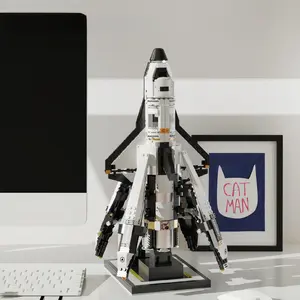 Space Shuttle Model Building Blocks Toy, 1 Set Space Technology Series Blocks Kit, Creative Desktop Ornament for Home & Office