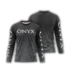 Onyx Mens Long Sleeve Jersey – Black High Retro