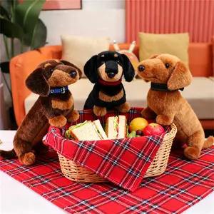 Cute Sausage Dog Plush Toy, Huggable Stuffed Animal, Ideal Gift for Animal Lovers, Birthday, Valentine's Day, Mother's Day, Boys & Girls, Family Friends