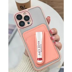 Silicone Lip Gloss Holder Phone Case and Card Holder for iPhone and Android