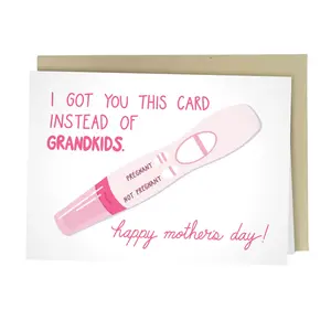 Funny Mother's Day Card, "Favorite Child" Gag Greeting Card for Mom, DIY Personalized Cardstock Folded Card with Envelope, Hilarious Gift from Son or Daughter