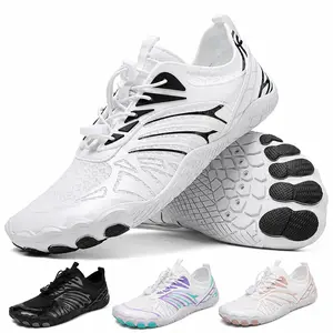 Men Women Five Finger Barefoot Water Shoes Quick Dry Non Slip Aqua Beach Shoes Lightweight Breathable Slip On Toggle Closure Minimalist Outdoor Swimming Hiking Fitness Gym Indoor Casual Shoes for Adults