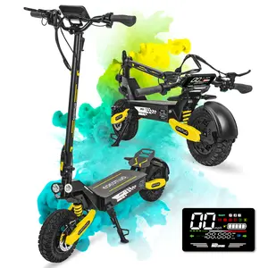 Electric scooter, adult model, 11-inch off-road tires, 48V 13/23.4Ah large-capacity battery, 1200W, speed 28MPH, range of 20/40 miles, dual braking system, dual suspension system, foldable commuter electric scooter