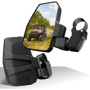 UTV Side Mirrors,You No Longer Need to Adjust by Hand,Innovative Automatic Reset Function,for 1.5"-2.0" Roll Cage,Compatible with Polaris RZR,Can Am Maverick,Honda Pioneer SXS,Kawasaki Mule