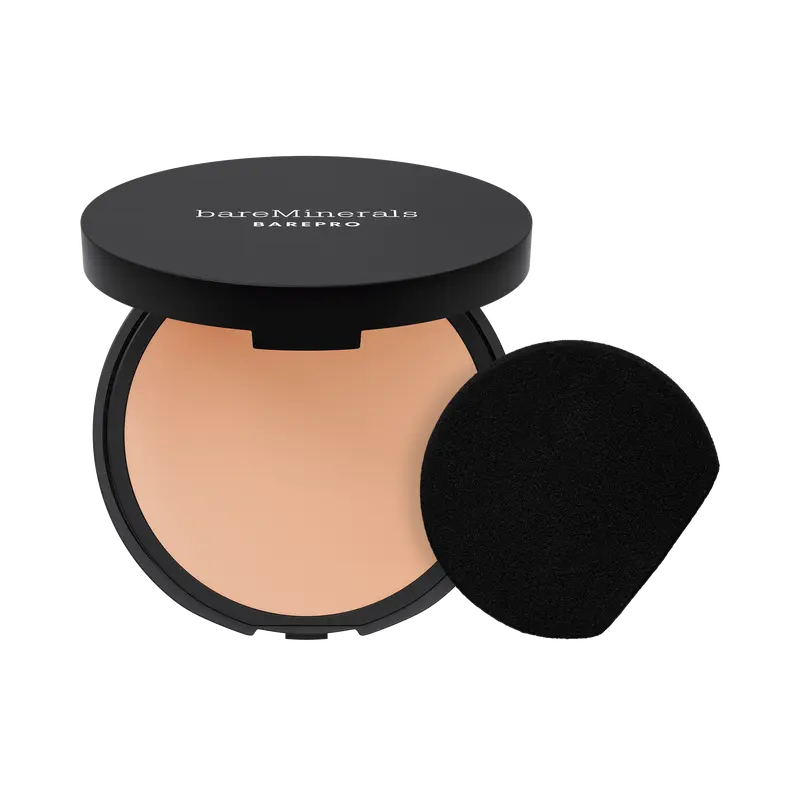 bareMinerals BarePro 24HR Skin-Perfecting Powder Foundation - Talc-Free, All-Day Natural Matte Finish, Transfer-Proof, For All Skin Types, Hypoallergenic