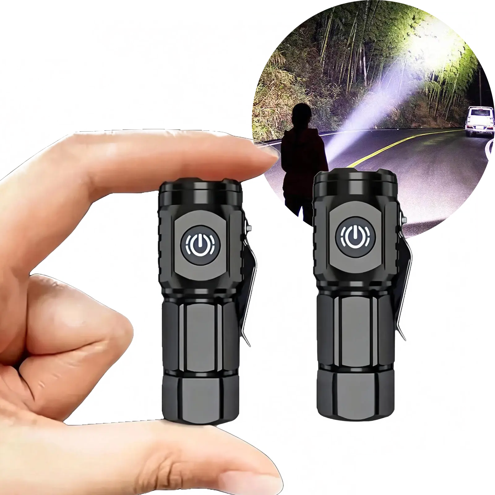 4 Pack Rechargeable Mini Flashlights, 2550 Lumens EDC Pocket LED Flashlights with 5 Light Modes, Magnetic Base & Steel Clip, Water-Resistant Small Lights for Work, Home & Everyday Carry,portable mini