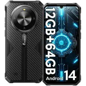 FOSSIBOT F105 Rugged Smartphone Unlocked,10300mAh Battery Mobile Phones,Android 14 Rugged Phone, 12(4GB+8GB Virtual)+64GB, 6.75 HD+Cellphone,20MP+8MP,4G Dual SIM,IP68 IP69K/Fingerprint/Face Unlock(NOT compatible with AT&T,Cricket,Verizon,Sprint etc)