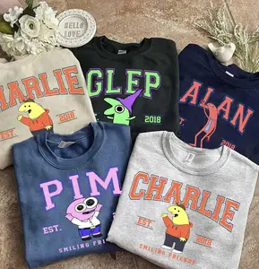 Smiling Friends  Sweatshirt, Gift For Friends, Embroidered Christmas 2025 Shirt, Hoodie