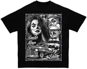 Smile Now Cry Later Chicano, Chicano Clothing, Gangster clothes, Streetwear, Graphic tee, Hoodie men,women