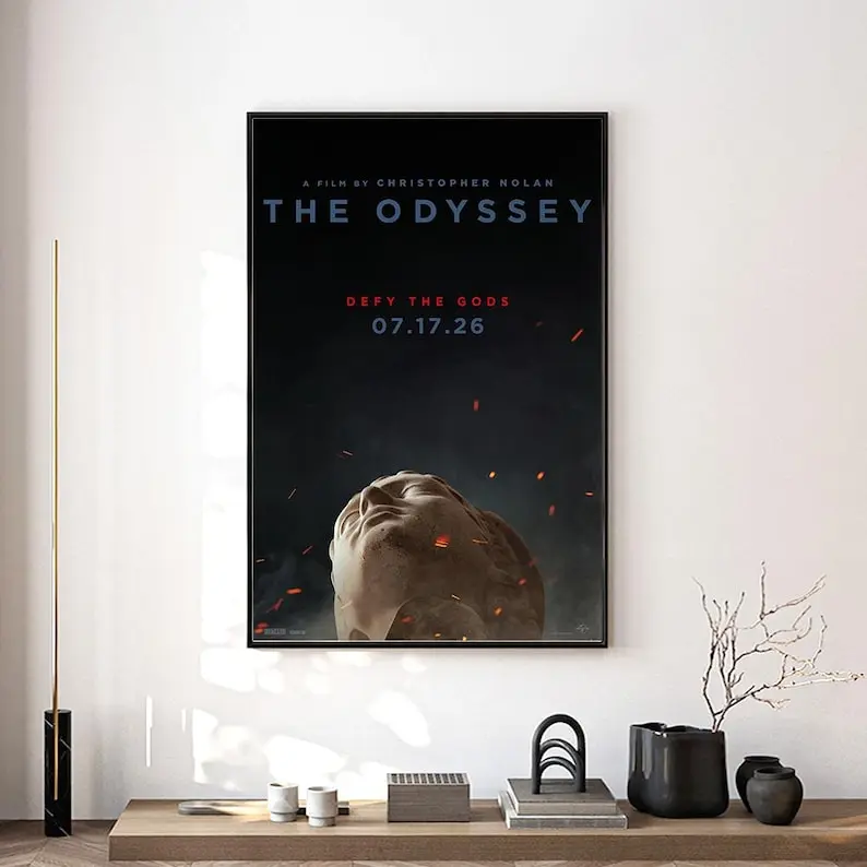 The Odyssey Movie Poster, high-definition canvas poster,Film Fan Collectibles,Gift Poster，Frameless.
