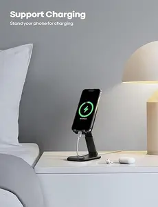 Cell Phone Stand for Desk - [Height Adjustable] Foldable Mobile Phone Holder, Portable Stand for iPhone 17 16 15 14 13 12 11 Pro Max Plus Air, Galaxy S25, Office Gift Mothers Day Accessories