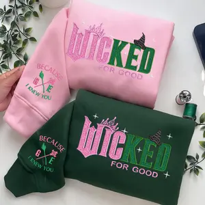 Wicked Changed for Good Glitter Embroidery Sweatshirt, Wicked Fan Gift, Defy Gravity Sweatshirt, Wizard of Oz , Broomstick Magic Sweater