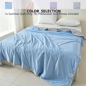 High Elastic Cool Summer Quilt, Low Saturation Color, Breathable, Suitable for Bedroom and Office, All Seasons Use, Lightweight Quilt