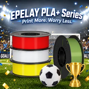 EPELAY PLA+ 3D Printer Filament 1.75mm, ±0.02mm Precision, Smooth Feeding, Clog-Resistant, Low-Odor FDM Filament, Summer Vibes Bundle