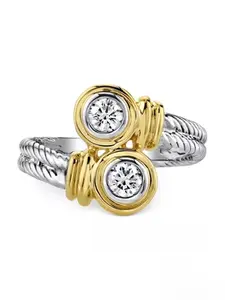 Twist Design Cuff Ring, Geometric Design Ring, Fashionable Jewelry for Women for Party, Daily Clothing Decor, Trendy All-match & Exquisite Jewelry for Birthday Gift