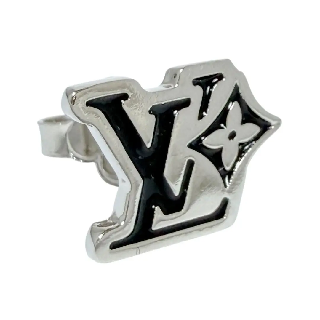 Pre-owned Louis Vuitton Iron Small Leather Goods LV Flower Earring