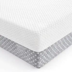 Crib Mattress, Dual Sided Comfort Memory Foam Toddler Bed Mattress, Triple-Layer Breathable Premium Baby Mattress for Infant and Toddler w/Removable Outer Cover - White&Grey