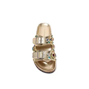 BAYLEAVES-GOLD FLAT SANDAL