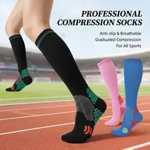 23-32mmHg Compression Socks Men/Women: Athletic Knee High for Running, Nursing, Recovery & Circulation.