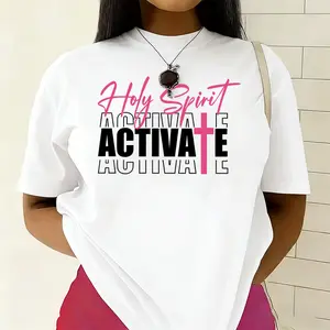 Holy Spirit Activate T-Shirt, Christian Faith Graphic Tee, Religious Inspirational Shirt