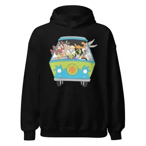 Scooby Doo Mystery Machine Van Hoodie - 100% Premium Cotton Women's Casual Pullover Sweatshirt with Fitted Fit and Crewneck Design