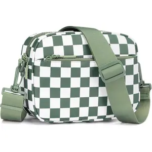 Small Checkered Crossbody Bag for Women Cute Purses Trendy  Handbags Wide Strap