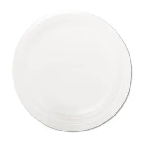 212 MAIN Disposable Lightweight 9 in Foam Plate - White - 125/Pack (Model Drc 9PWQRPK)